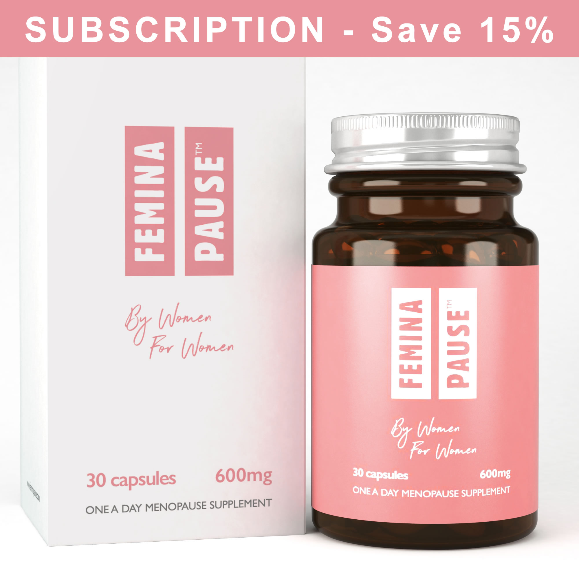 FeminaPause™ – SUBSCRIPTION SAVE 15% – Vitamin B12 & B6 fortified CBD-Oil Menopause Supplement
